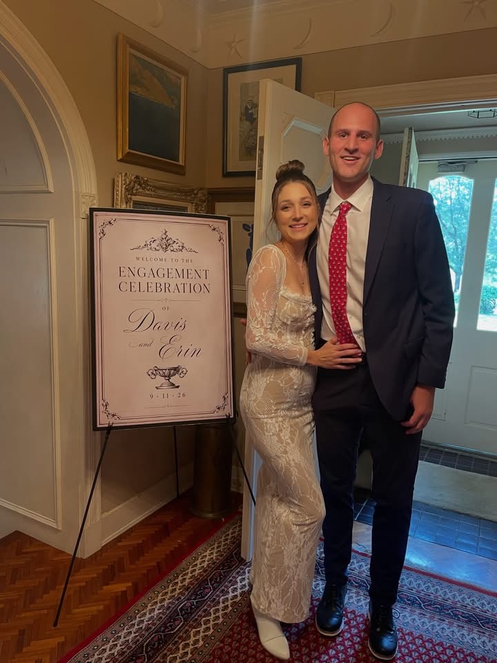 Davis and Erin at their engagement celebration
