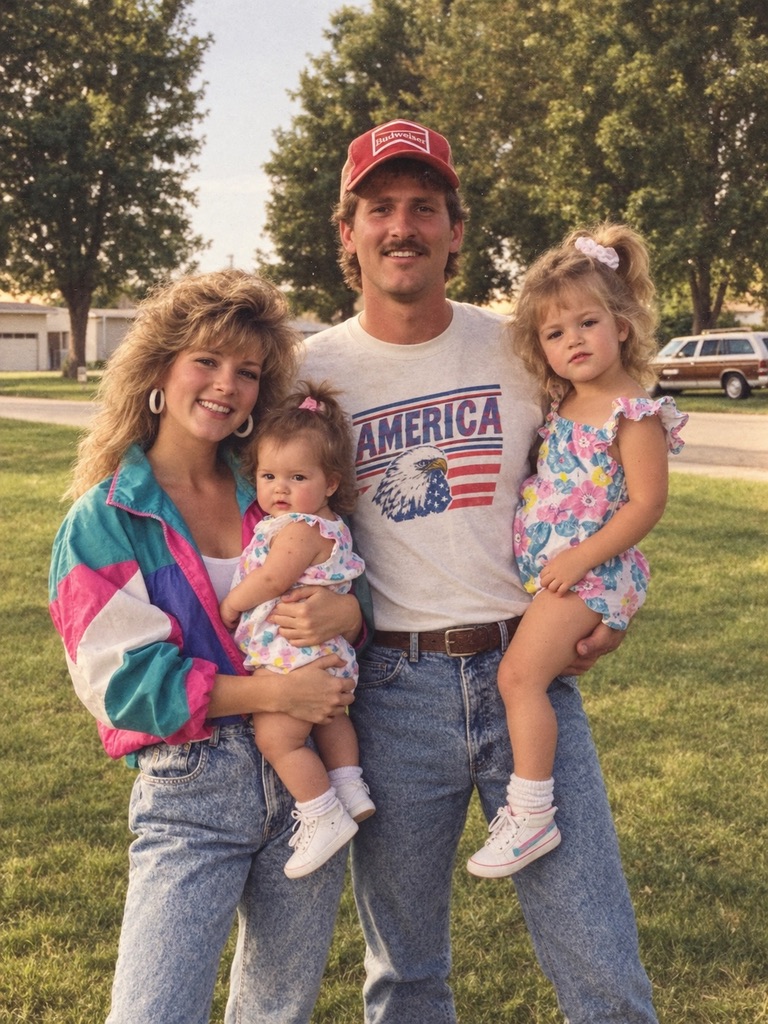 An old family photo from the 90s